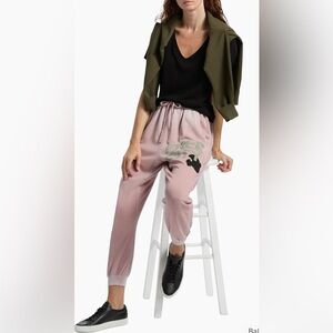 Freecity logo sweatpants joggers soft pale pink medium